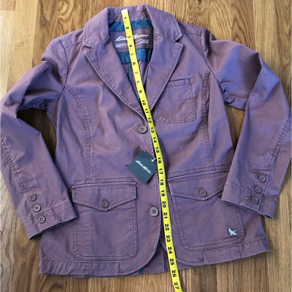 Eddie Bauer Size 6P Mauve Legend wash Stretch Button Front Pockets Jacket - Picture 9 of 10